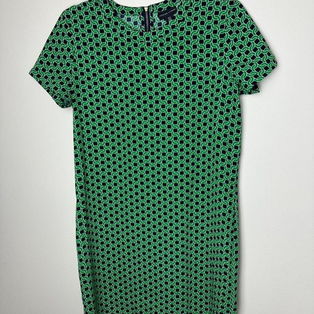 Adrienne Vittadini Green and Navy Dress